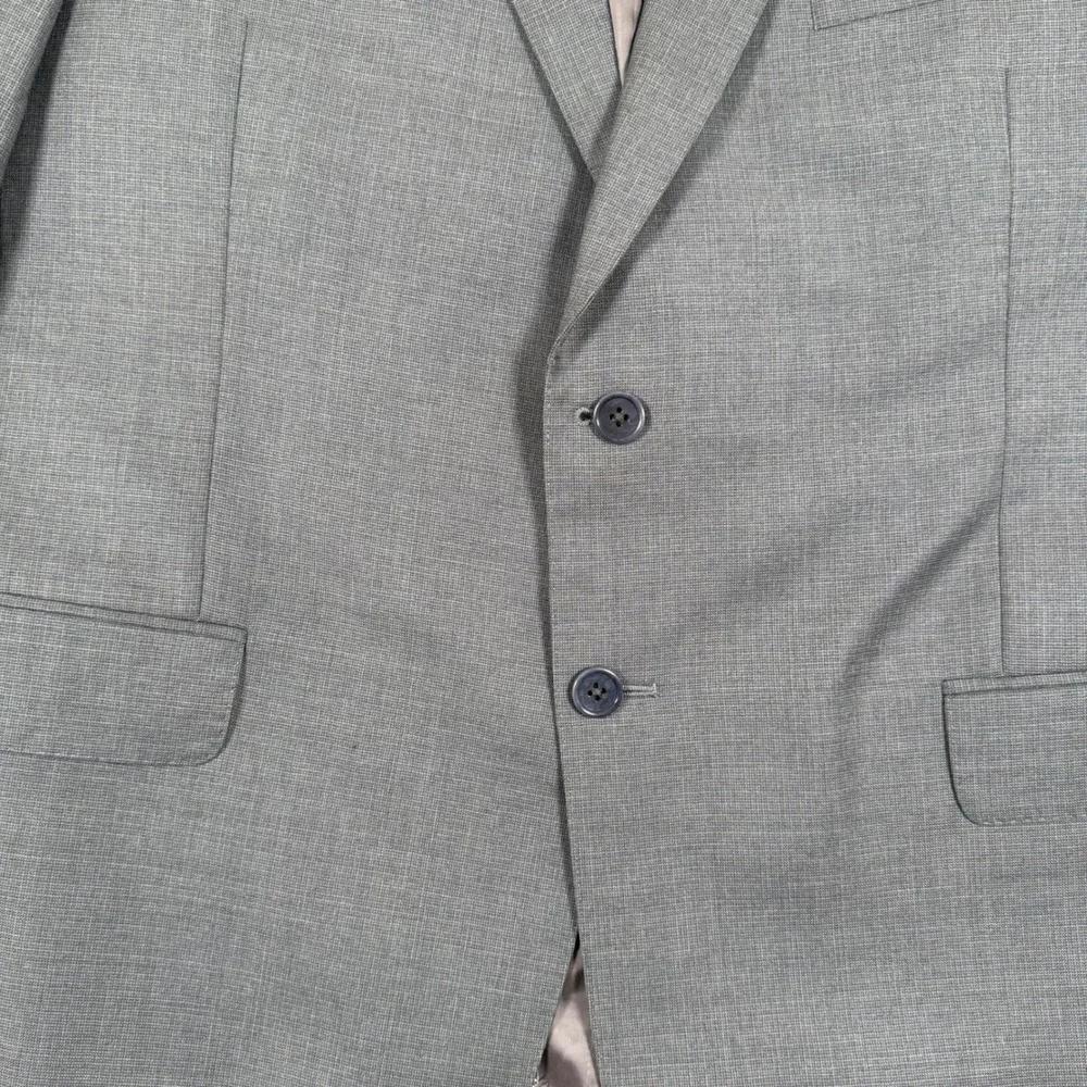 Jos A‎ Bank Signature Blazer Size 46R Gray Gold Tailored Fit Wool Blazer Men's